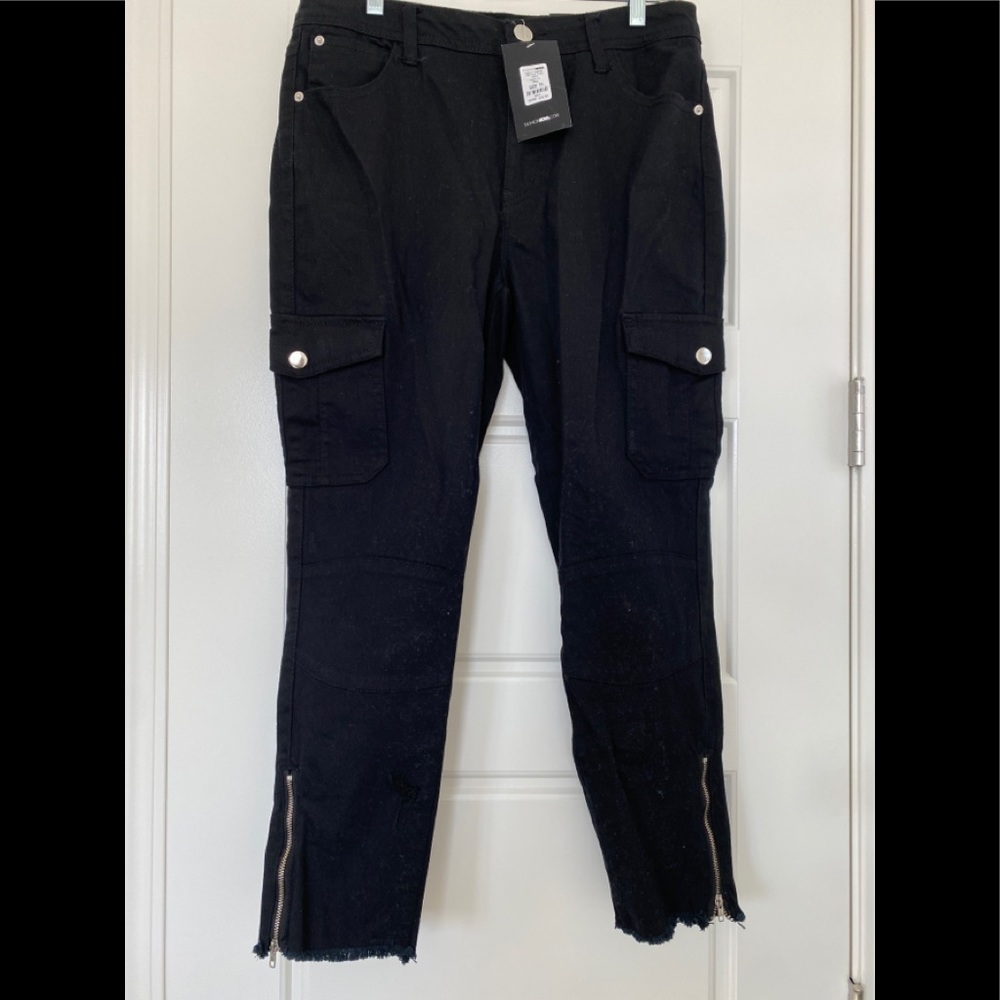 Black Cargo Skinny Jeans